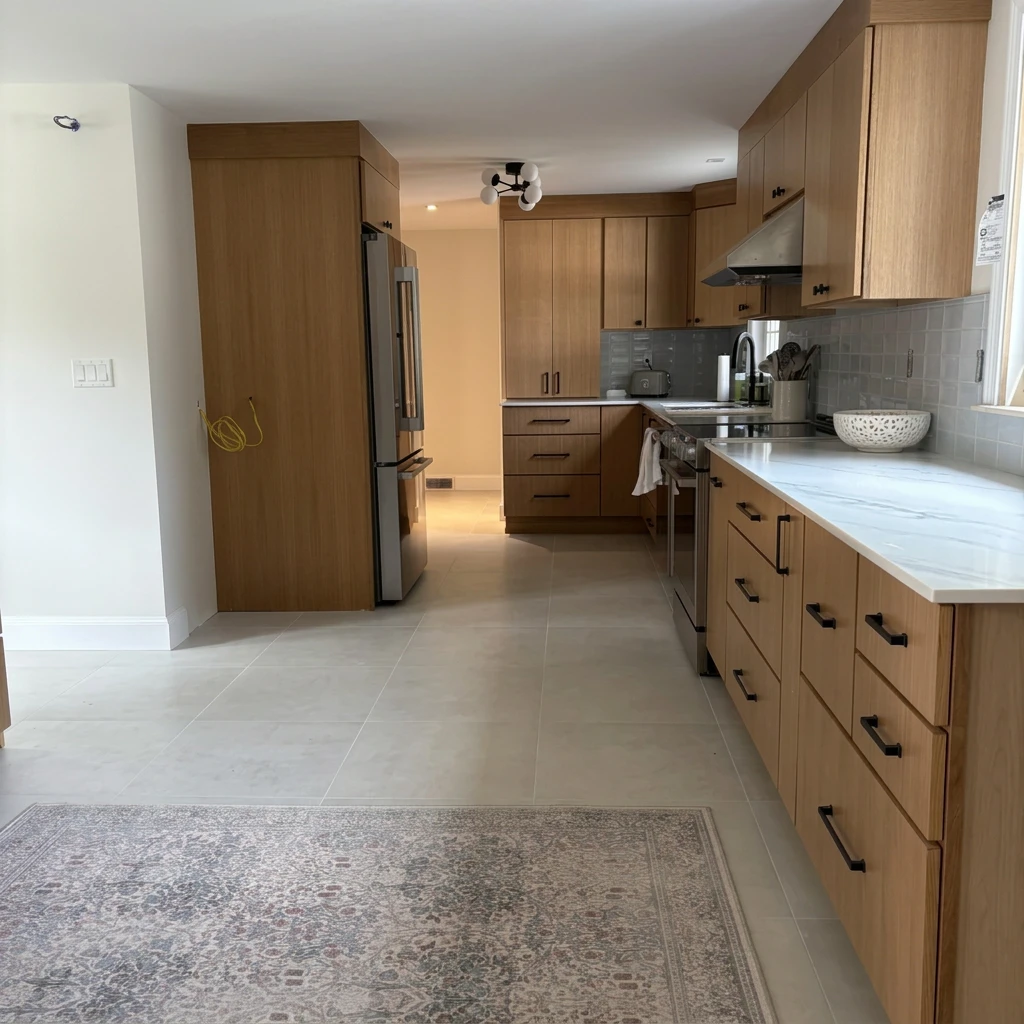 Dedham Warm White-Oak Kitchen — view 3