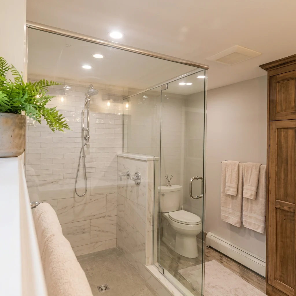Reading Transitional Driftwood Vanity Bath — view 9