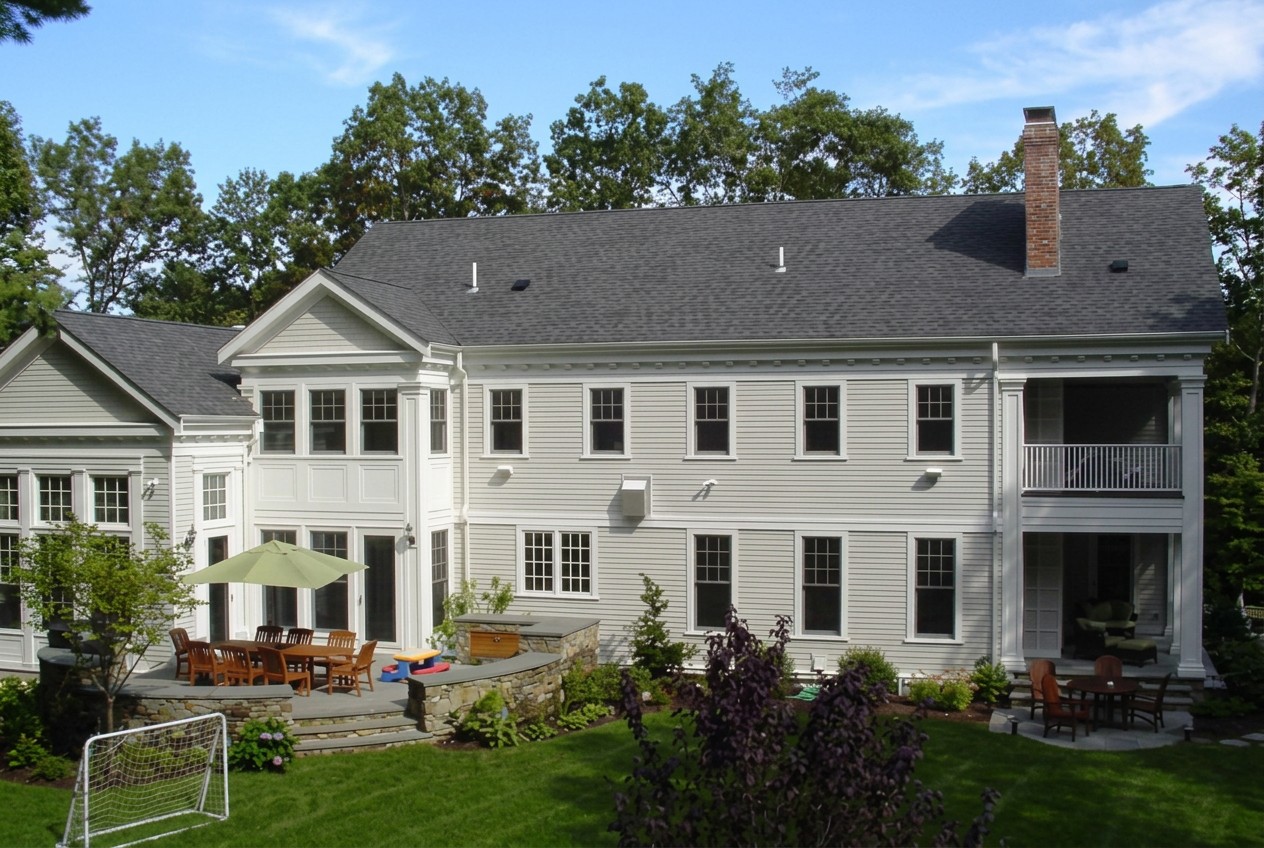 Two-story porch addition