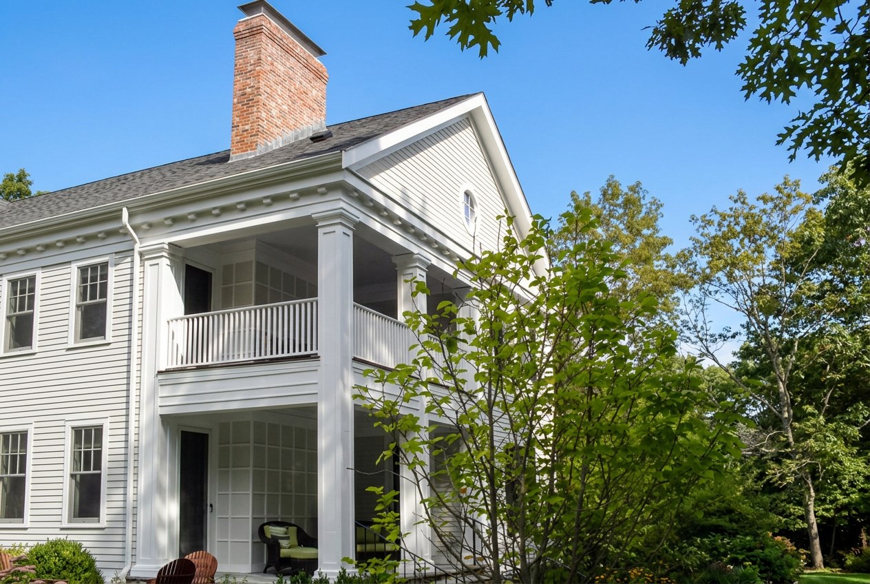 Sleek project — colonial double porch