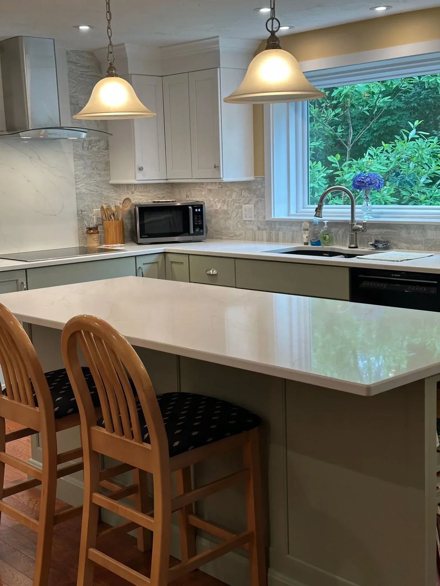 Hudson Sage & White Two-Tone Kitchen — view 8