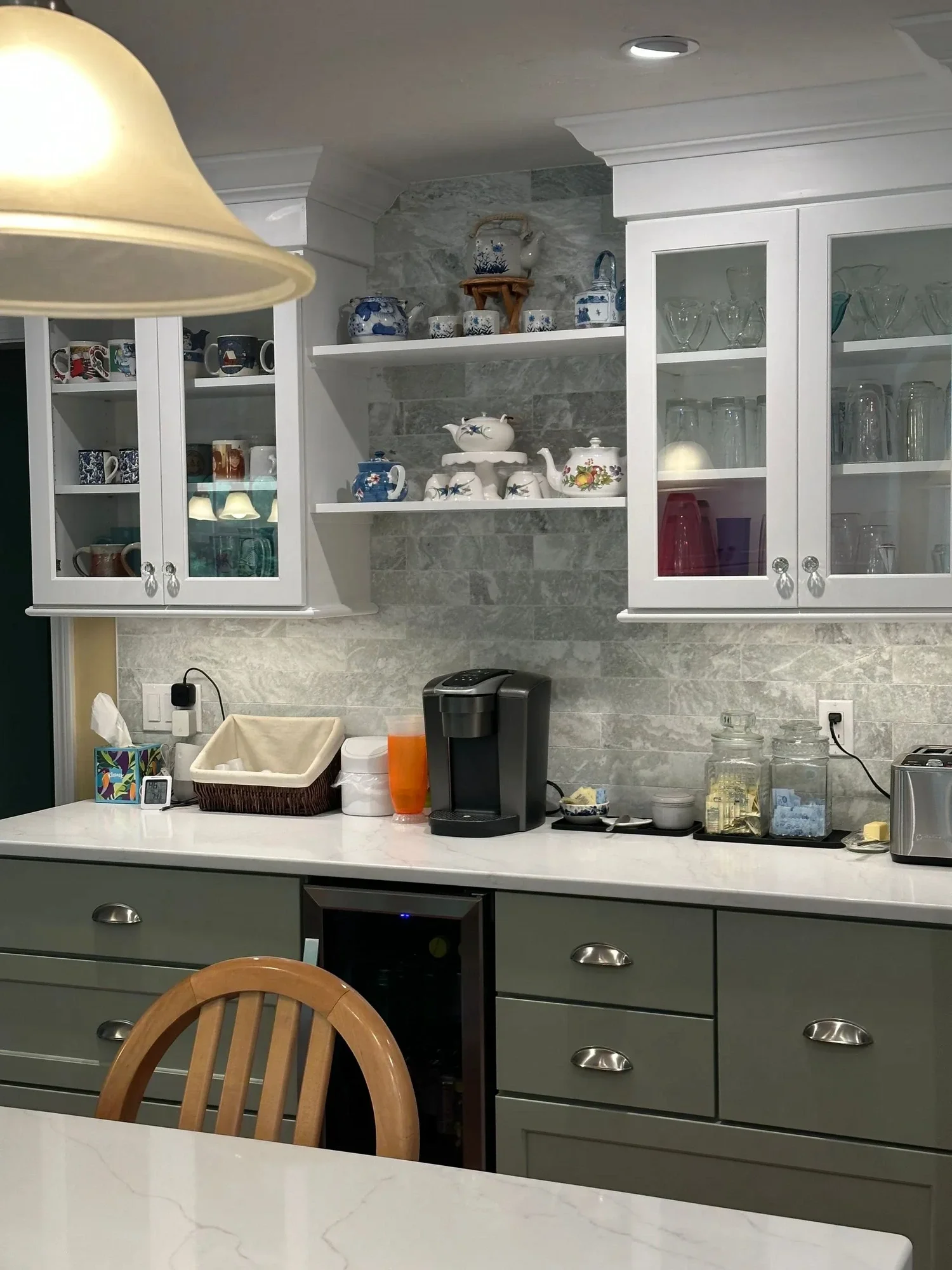 Hudson Sage & White Two-Tone Kitchen — view 9