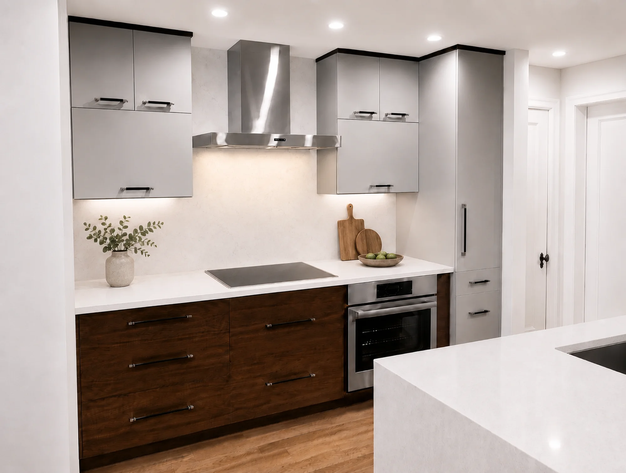 Newton Contemporary Walnut Kitchen