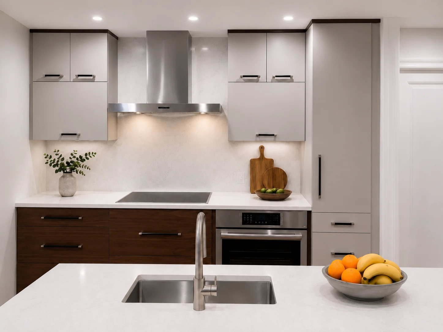 Newton Contemporary Walnut Kitchen — view 4