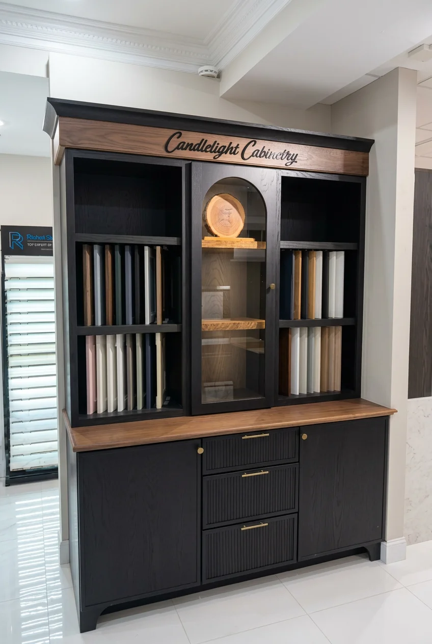 Sleek Kitchen & Bath showroom — Transitional vignette