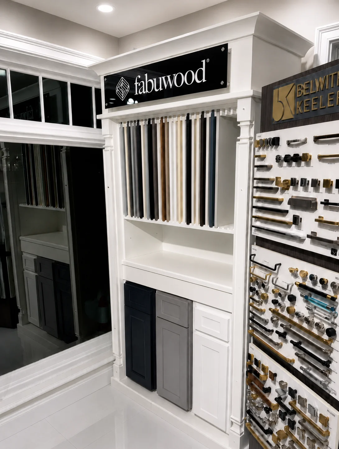 Sleek Kitchen & Bath showroom — Transitional vignette