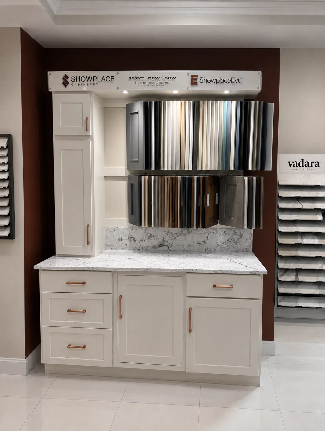 Sleek Kitchen & Bath showroom — Transitional vignette