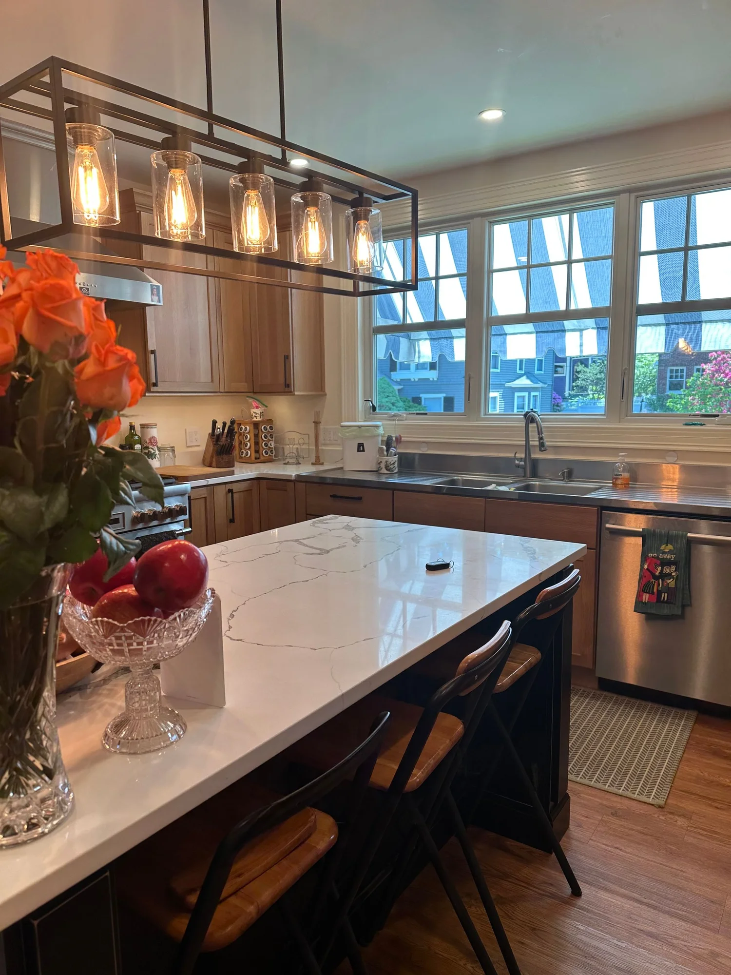 Watertown Historic Home Kitchen w/ Black Island — view 5