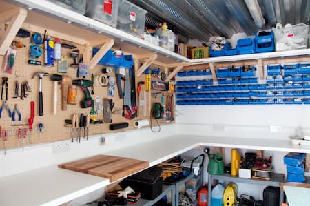 Garage Wall Organization & Workbenches